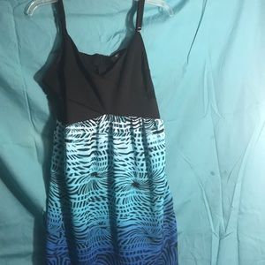 A dress with black and see through material